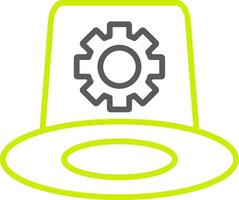 Whitehat Line Two Color Icon vector