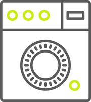 Washing Machine Line Two Color Icon vector