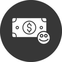 Wealthy Glyph Inverted Icon vector
