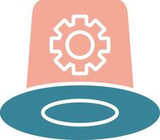 Whitehat Glyph Two Color Icon vector