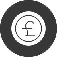 Pounds Glyph Inverted Icon vector