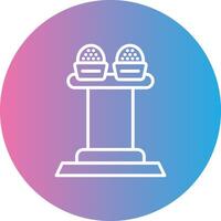 Press Release Line Gradient Circle Icon vector