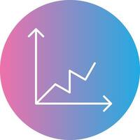 Line Gradient Circle Graph Line Gradient Circle Icon vector