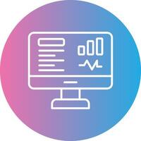 Dashboard Line Gradient Circle Icon vector