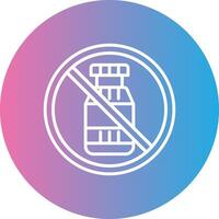 Prohibited Sign Line Gradient Circle Icon vector