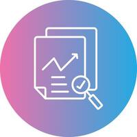 Data Quality Line Gradient Circle Icon vector