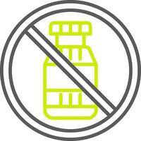 Prohibited Sign Line Two Color Icon vector