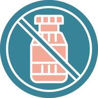 Prohibited Sign Glyph Two Color Icon vector