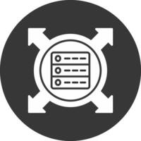 Data Driven Glyph Inverted Icon vector