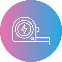 Measure Tap Line Gradient Circle Icon vector