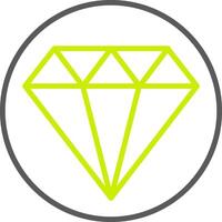 Diamond Line Two Color Icon vector