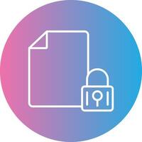 Encrypted Data Line Gradient Circle Icon vector