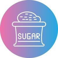 Sugar Line Gradient Circle Icon vector