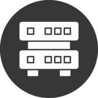 Data Quality Glyph Inverted Icon vector