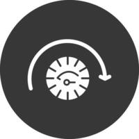 Performnce Glyph Inverted Icon vector
