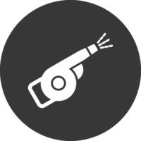 Leaf Blower Glyph Inverted Icon vector