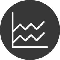 Area Graph Glyph Inverted Icon vector