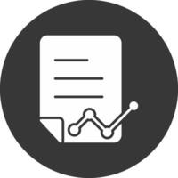 Data Report Glyph Inverted Icon vector