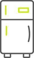 refrigerador línea dos color icono vector