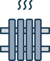 Radiator Line Filled Grey Icon vector