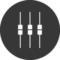 Box Plot Glyph Inverted Icon vector