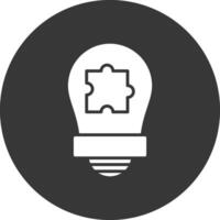 Solutions Glyph Inverted Icon vector