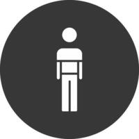 Person Glyph Inverted Icon vector