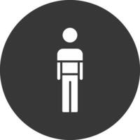 Person Glyph Inverted Icon vector