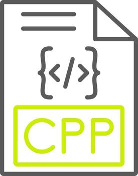 Cpp Line Two Color Icon vector