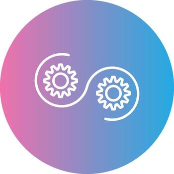 Devops Line Gradient Circle Icon vector