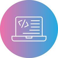 Programming Line Gradient Circle Icon vector