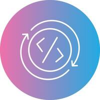 Development Line Gradient Circle Icon vector