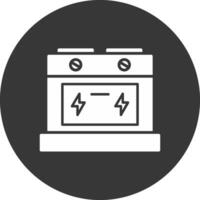 Oven Glyph Inverted Icon vector