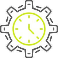 Time Management Line Two Color Icon vector