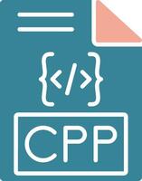 Cpp Glyph Two Color Icon vector