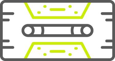 Cassette Tape Line Two Color Icon vector