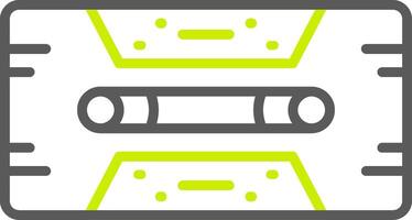 Cassette Tape Line Two Color Icon vector