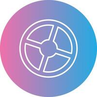 Steering Line Gradient Circle Icon vector