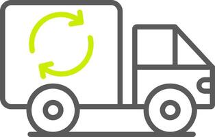 Garbage Truck Line Two Color Icon vector