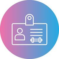 Member Card Line Gradient Circle Icon vector