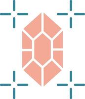 Gem Glyph Two Color Icon vector