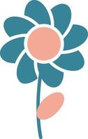 Flower Glyph Two Color Icon vector