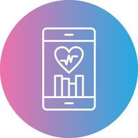 Fitness App Line Gradient Circle Icon vector