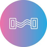 Chest Expander Line Gradient Circle Icon vector