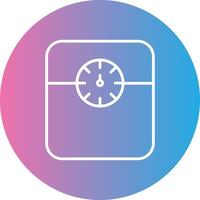 Weight Scale Line Gradient Circle Icon vector