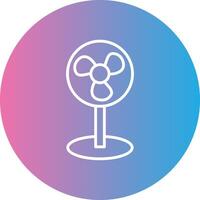 Fan Line Gradient Circle Icon vector