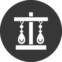 Stand Glyph Inverted Icon vector