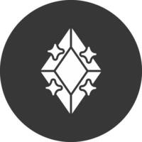 Diamond Glyph Inverted Icon vector