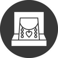 Necklace Glyph Inverted Icon vector