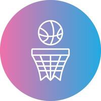 Basketball Line Gradient Circle Icon vector